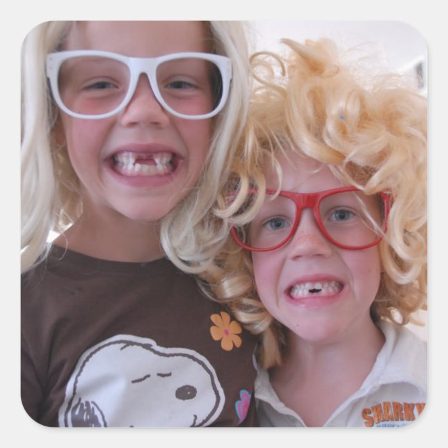 Pegatina Cuadrada Pegatinas de fotografía (Anverso)