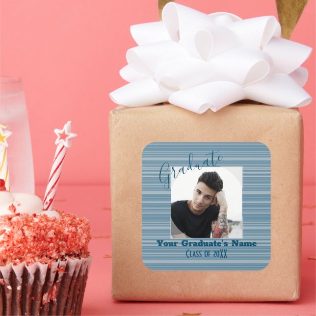 Pegatina Cuadrada Pegatinas de fotografía graduados - HAMbyWG (Fiesta)