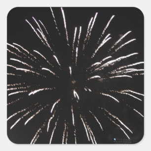 Pegatina Cuadrada Pegatinas de fuegos artificiales