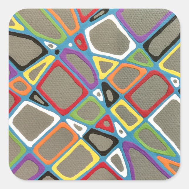 Pegatina Cuadrada Pegatinas de Gray Township (Anverso)