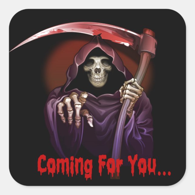 Pegatina Cuadrada Pegatinas de Halloween (Anverso)