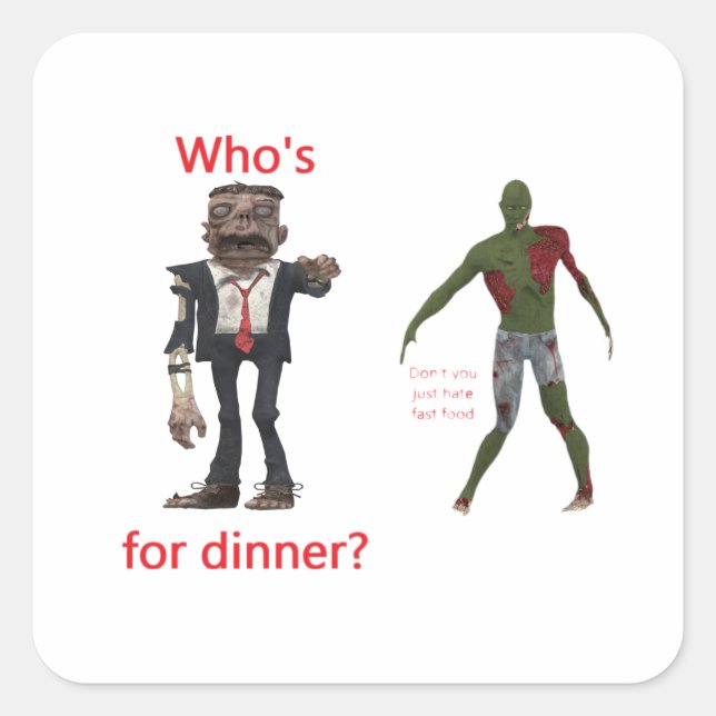 Pegatina Cuadrada Pegatinas de Halloween (Anverso)