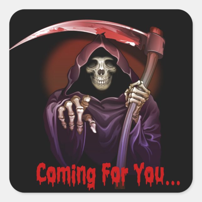 Pegatina Cuadrada Pegatinas de Halloween (Anverso)