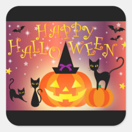 Pegatina Cuadrada Pegatinas de Halloween