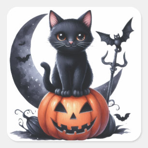 Pegatina Cuadrada Pegatinas de Halloween de Black Wites