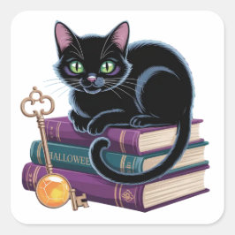 Pegatina Cuadrada Pegatinas de Halloween - Diseños espeluznantes, di