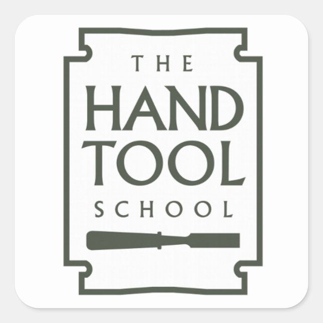 Pegatina Cuadrada Pegatinas de Hand Tool School (Anverso)