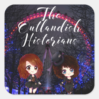 Pegatina Cuadrada Pegatinas de historiadores extraños
