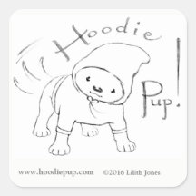 ¡Pegatinas de HoodiePup!