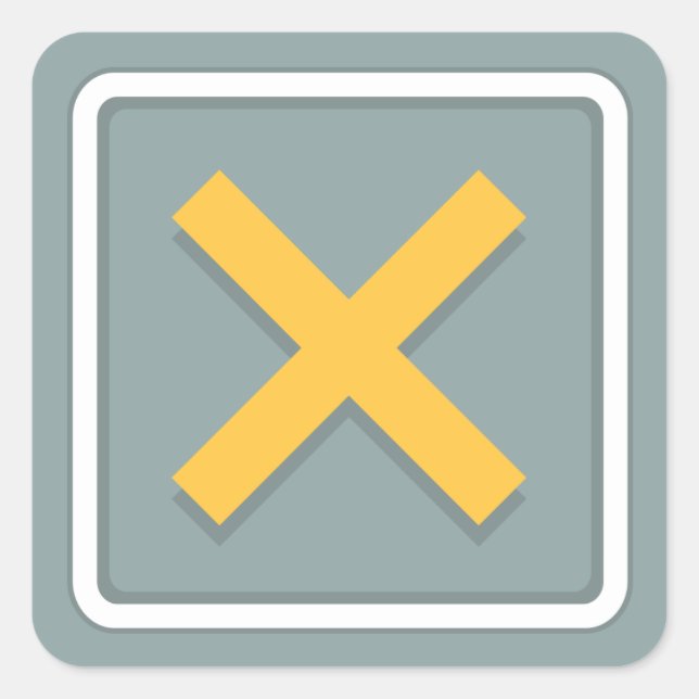 Pegatina Cuadrada Pegatinas de iconos de XtraMath (Anverso)