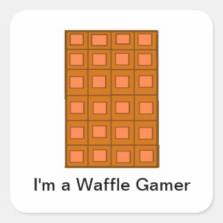 Pegatina Cuadrada pegatinas de "I'm A Waggle Gamer"