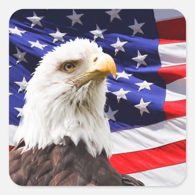 Pegatina Cuadrada pegatinas de independencia de estados unidos (Anverso)