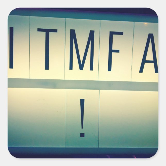 Pegatina Cuadrada PEGATINAS de ITMFA (Impeach...) (Anverso)