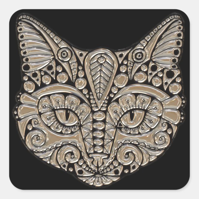 Pegatina Cuadrada pegatinas de joyas (Anverso)