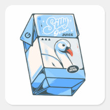 Pegatinas de Jugo Silly Goose