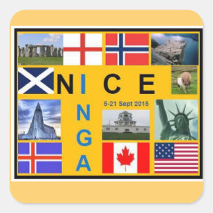 Pegatina Cuadrada Pegatinas de la bandera de Escocia