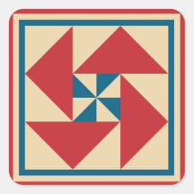 Pegatinas de la caldera - Giro patriótico (rojo)