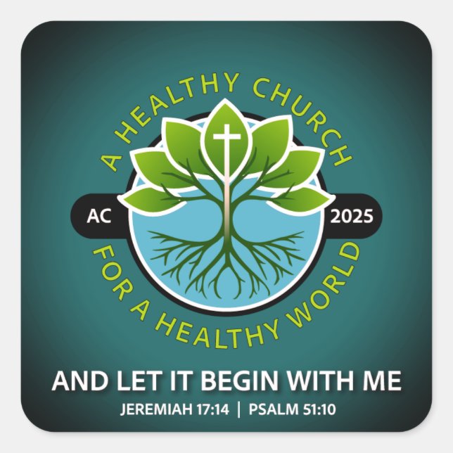 Pegatina Cuadrada pegatinas de la DSAC de 2025 (Anverso)