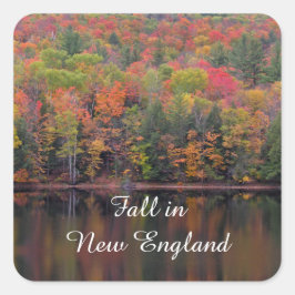 Pegatina Cuadrada Pegatinas de la escena de color de las hojas de ot