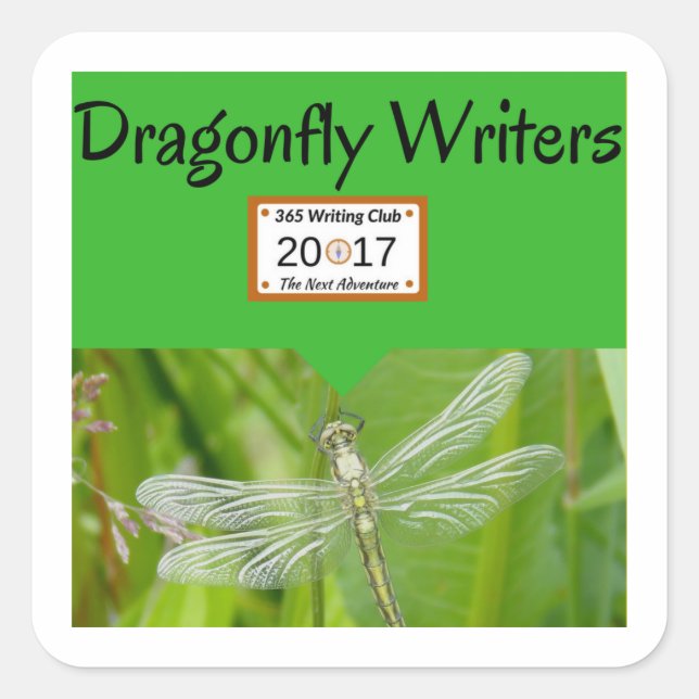 Pegatina Cuadrada ¡pegatinas de la libélula! (Anverso)