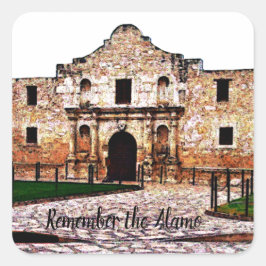 Pegatina Cuadrada Pegatinas de la Plaza Álamo