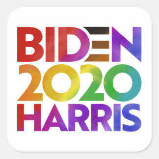 Pegatina Cuadrada Pegatinas de la plaza Biden Harris 2020