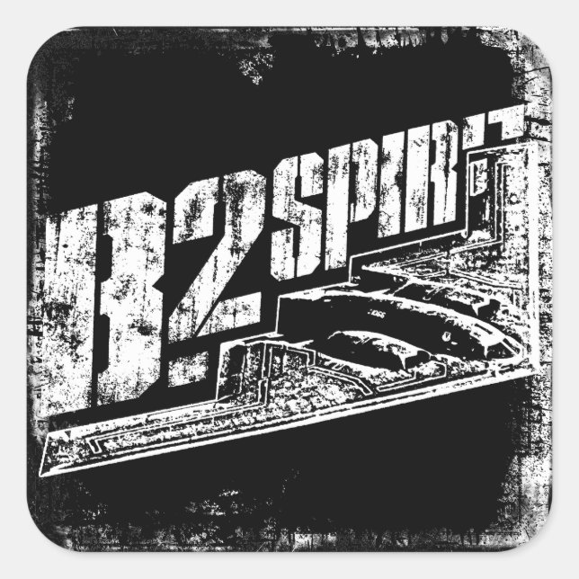 Pegatina Cuadrada Pegatinas de la Plaza del Espíritu B-2 (Anverso)