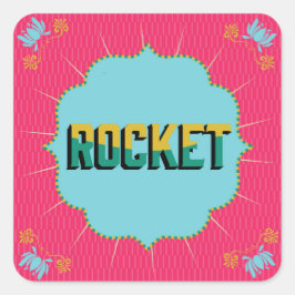 Pegatina Cuadrada Pegatinas de la Plaza Diwali