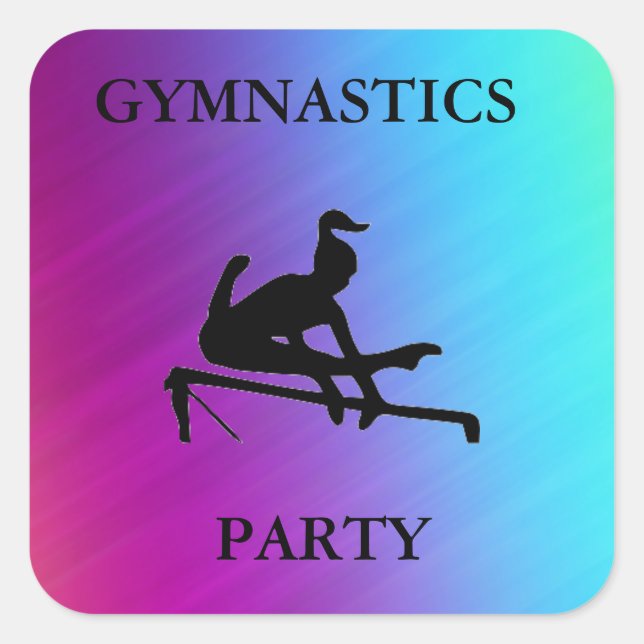 Pegatina Cuadrada Pegatinas DE LA PLAZA FIESTA GIMNASTICA (Anverso)