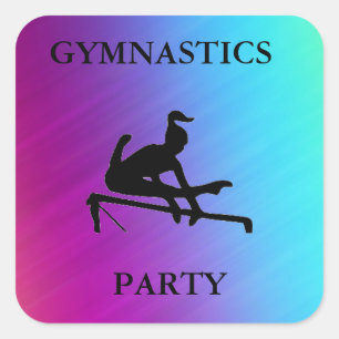 Pegatina Cuadrada Pegatinas DE LA PLAZA FIESTA GIMNASTICA
