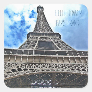 Pegatina Cuadrada Pegatinas de la Torre Eiffel - ¡Personalizar!