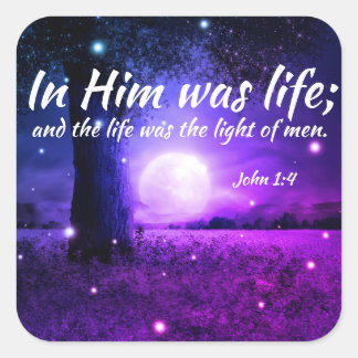 Pegatina Cuadrada Pegatinas de las Escrituras Cristianas inspiradora