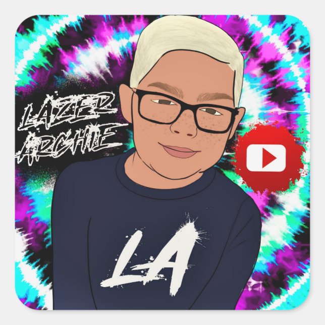 Pegatina Cuadrada Pegatinas de Lazer Archie