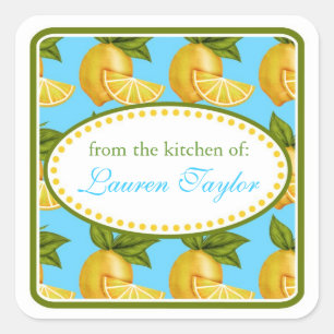 Pegatina Cuadrada Pegatinas de Lemon Kitchen