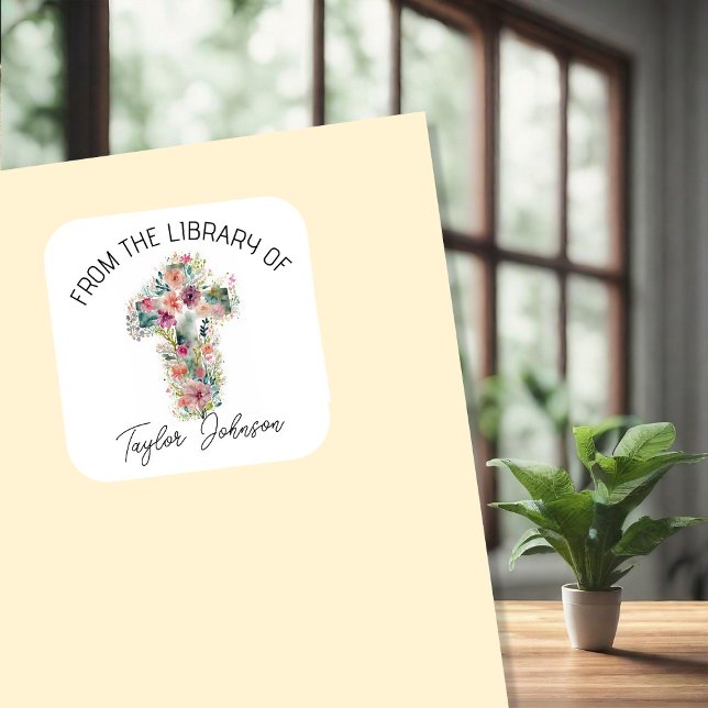 Pegatina Cuadrada Pegatinas de libros, plancha de libros, iglesia de (Subido por el creador)