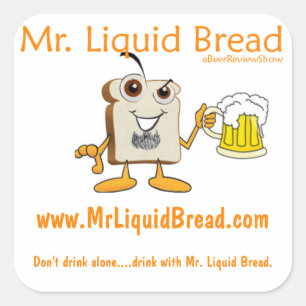Pegatina Cuadrada Pegatinas de Liquid Bread Square
