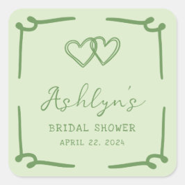 Pegatina Cuadrada Pegatinas de lluvia de ideas para despedida de sol