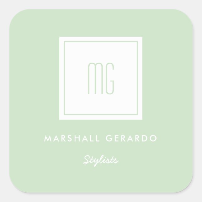 Pegatina Cuadrada Pegatinas de logotipos de empresas de monograma bl (Anverso)