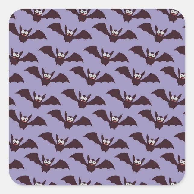 Pegatina Cuadrada Pegatinas de los murciélagos voladores (Anverso)