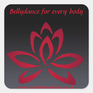 Pegatina Cuadrada Pegatinas de Lotus del escarlata