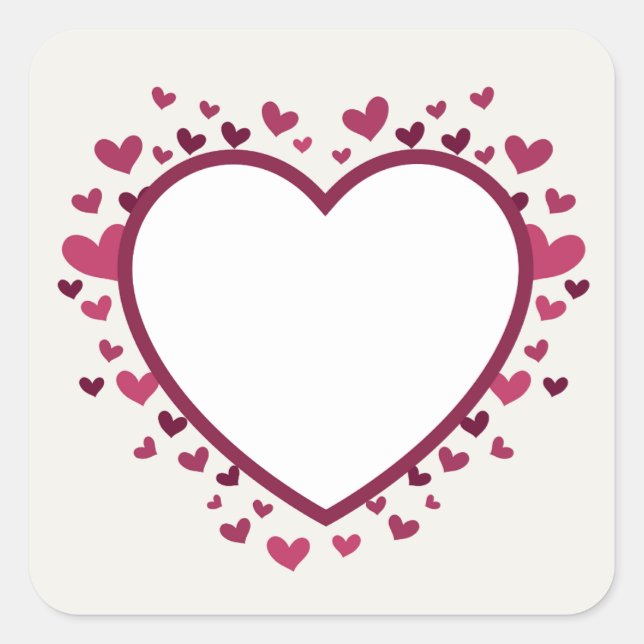 Pegatina Cuadrada Pegatinas de moda (Anverso)