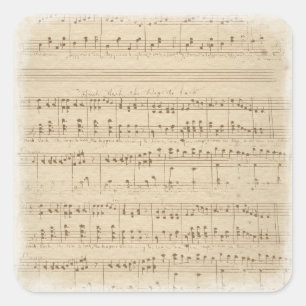 Pegatina Cuadrada pegatinas de música de época