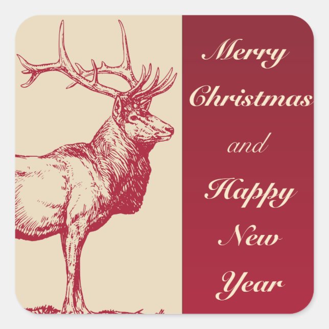Pegatina Cuadrada pegatinas de navidad (Anverso)