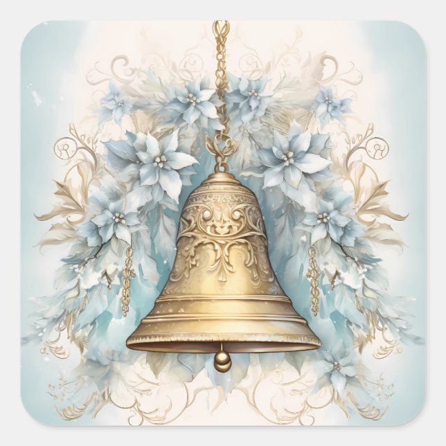 Pegatina Cuadrada Pegatinas de Navidad de época (Anverso)