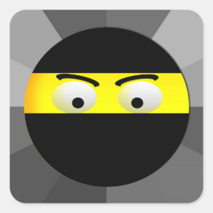 Pegatina Cuadrada Pegatinas de Ninja Emoji Square