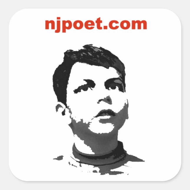 Pegatina Cuadrada pegatinas de njpoet (Anverso)