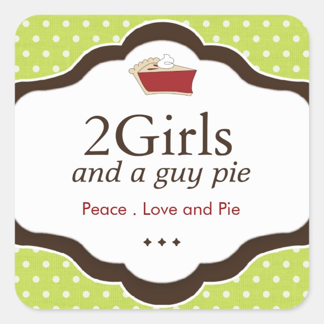 Pegatina Cuadrada Pegatinas de panadería decorativa (Anverso)