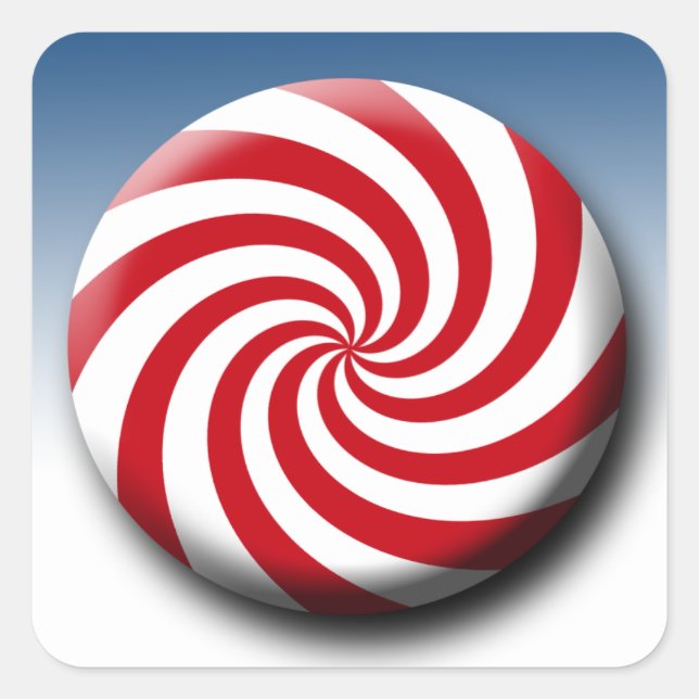 Pegatina Cuadrada Pegatinas de paquetes de Navidades de Candy (Anverso)