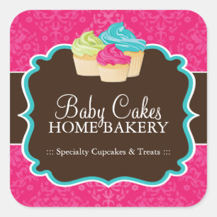 Pegatina Cuadrada Pegatinas de paquetes de panadería