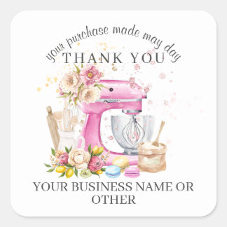 Pegatina Cuadrada Pegatinas de paquetes de panadería